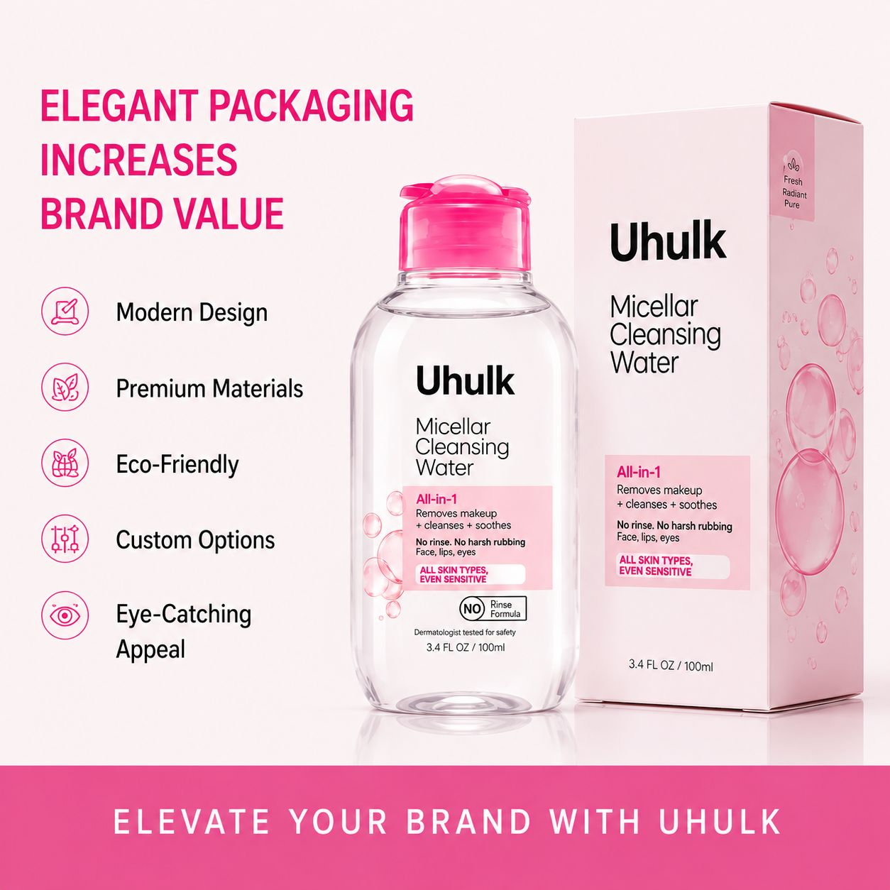 Uhulk Rose Micellar Cleansing Water