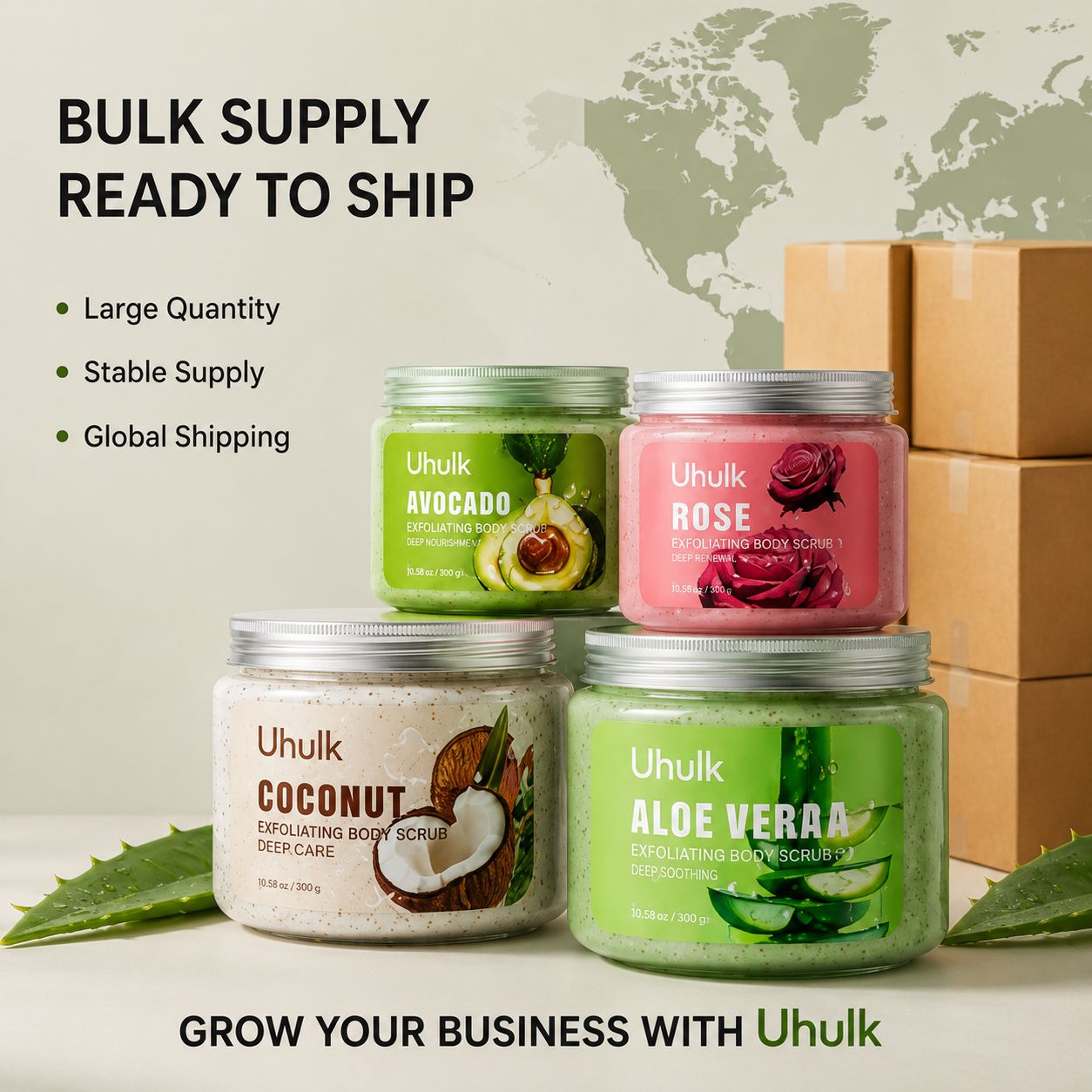 Uhulk Coconut Exfoliating Body Scrub