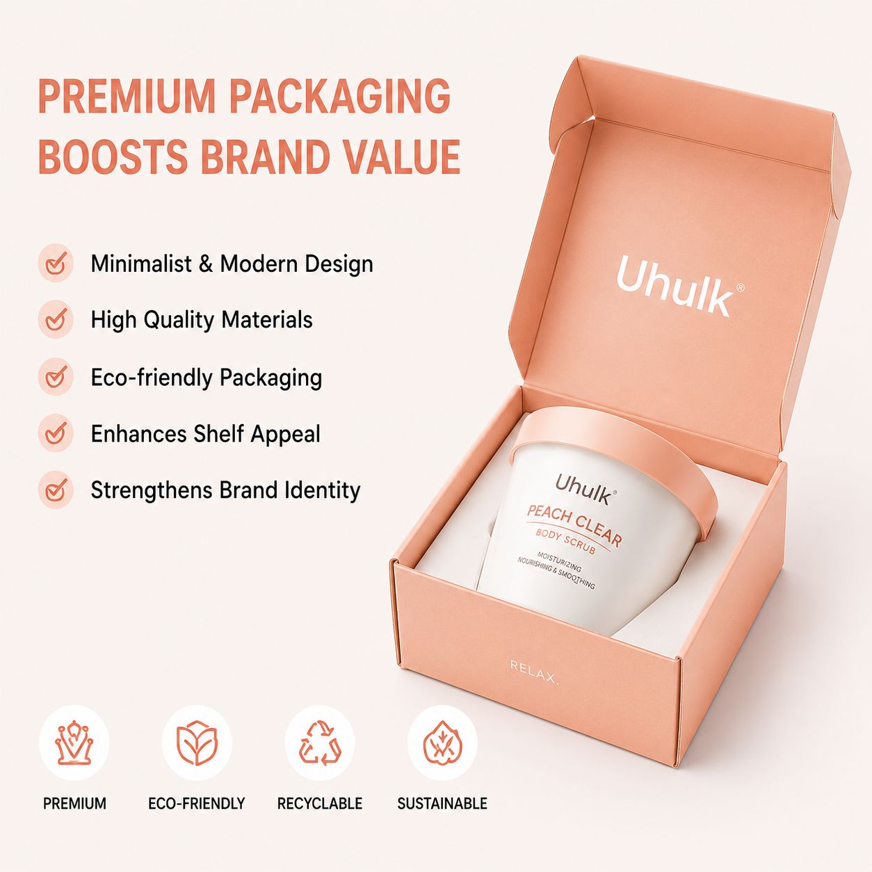 Uhulk Peach Glow Body Scrub