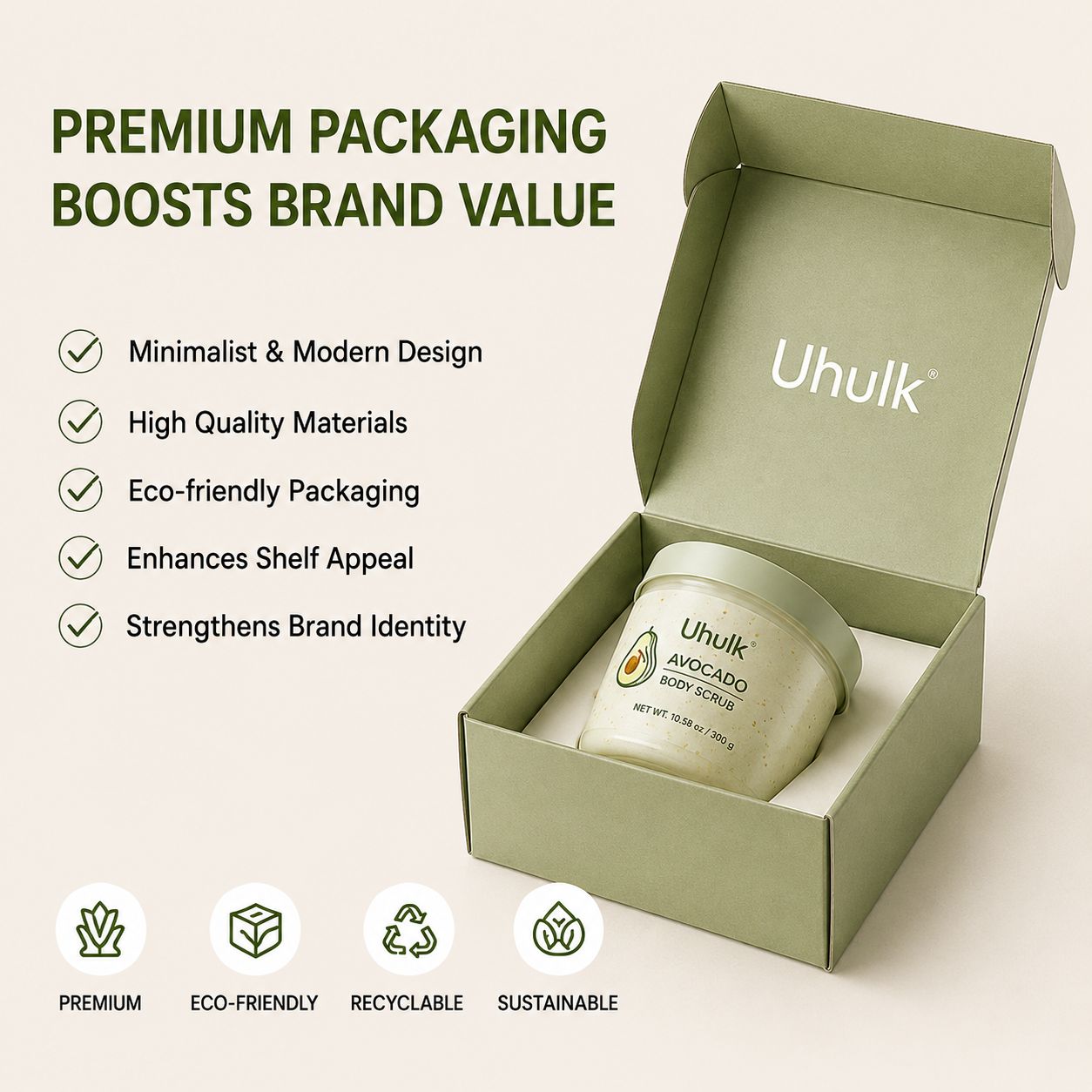 Uhulk Avocado Hydrating Body Scrub
